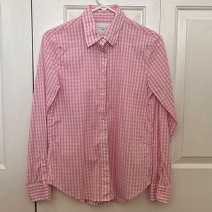 The Shirt pink gingham button down